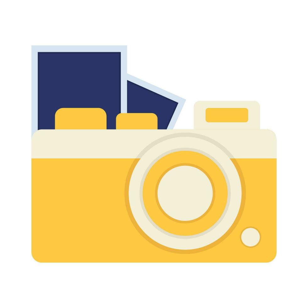 camera photography with photo illustration vector