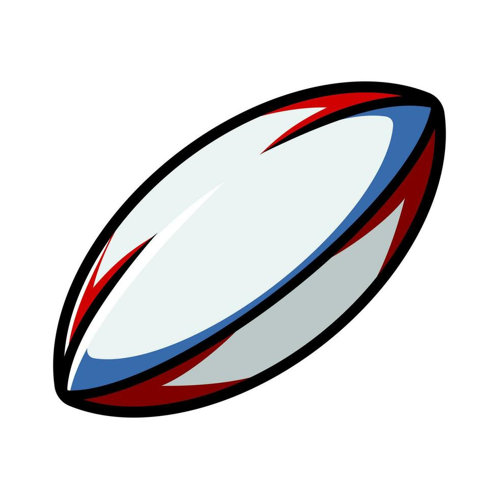 a rugby union ball icon is shown on a white background vector