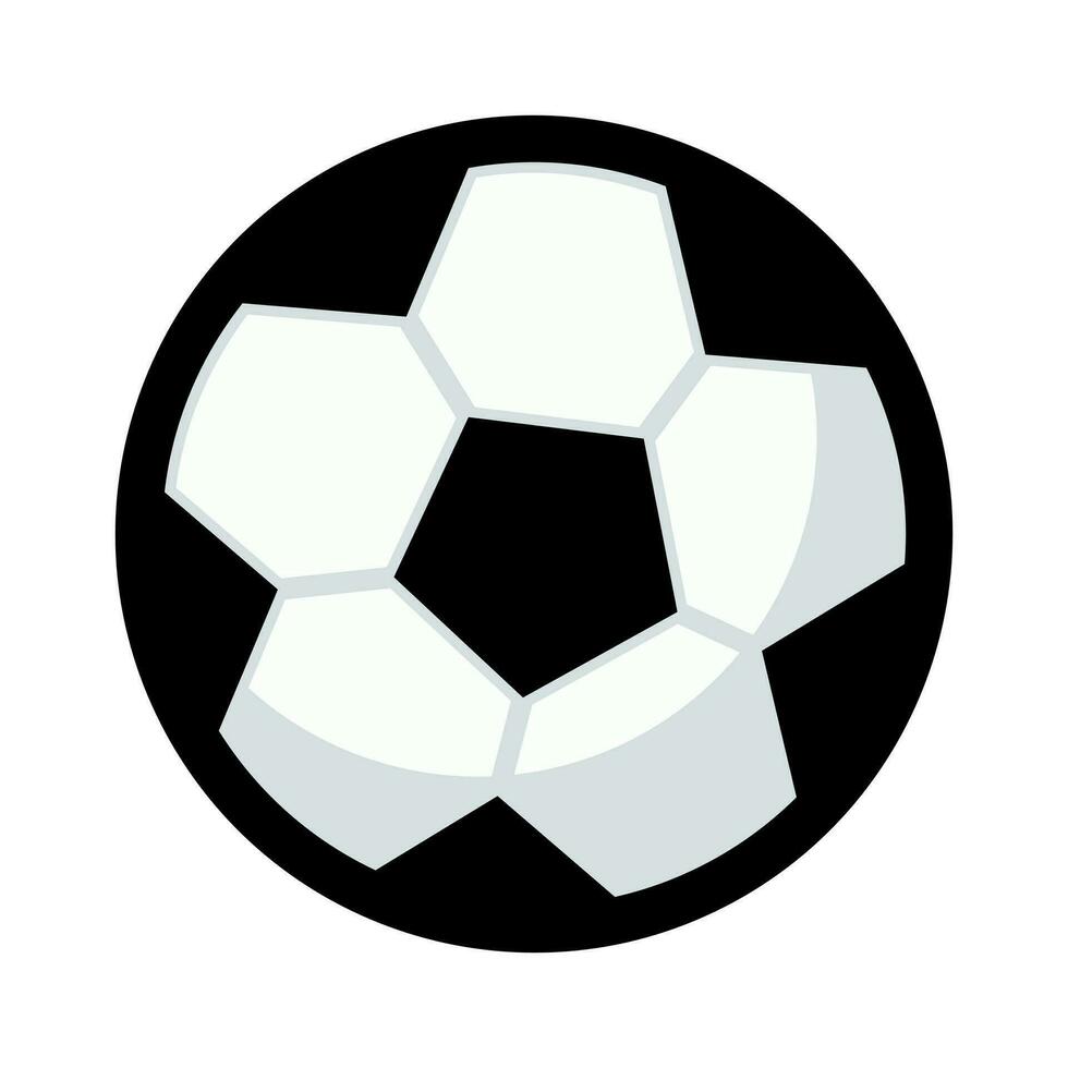 un fútbol pelota icono es mostrado en un blanco antecedentes vector