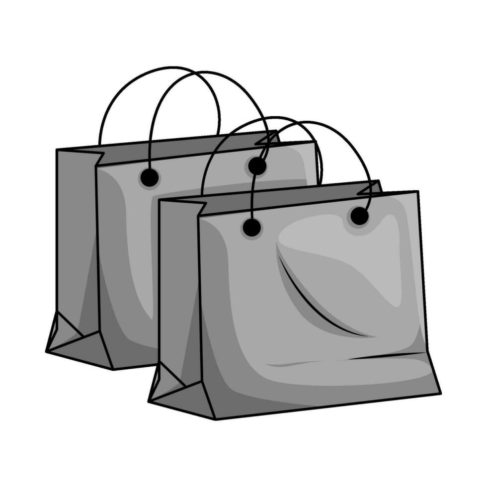 bolsa de papel compras ilustración vector