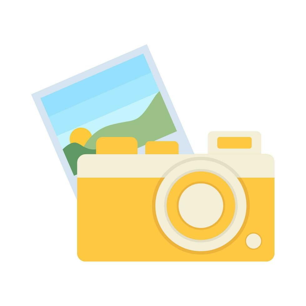camera photography with photo illustration vector