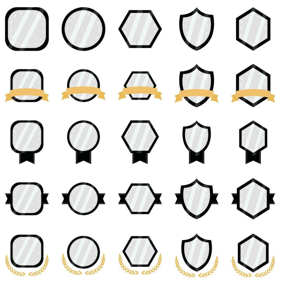 badge black white illustration 35557427 Vector Art at Vecteezy
