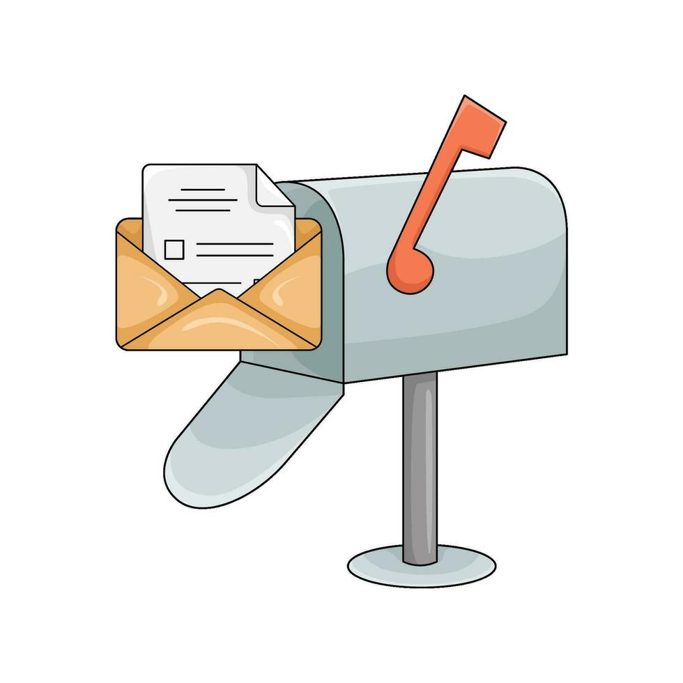 mail in box mail illustration vector