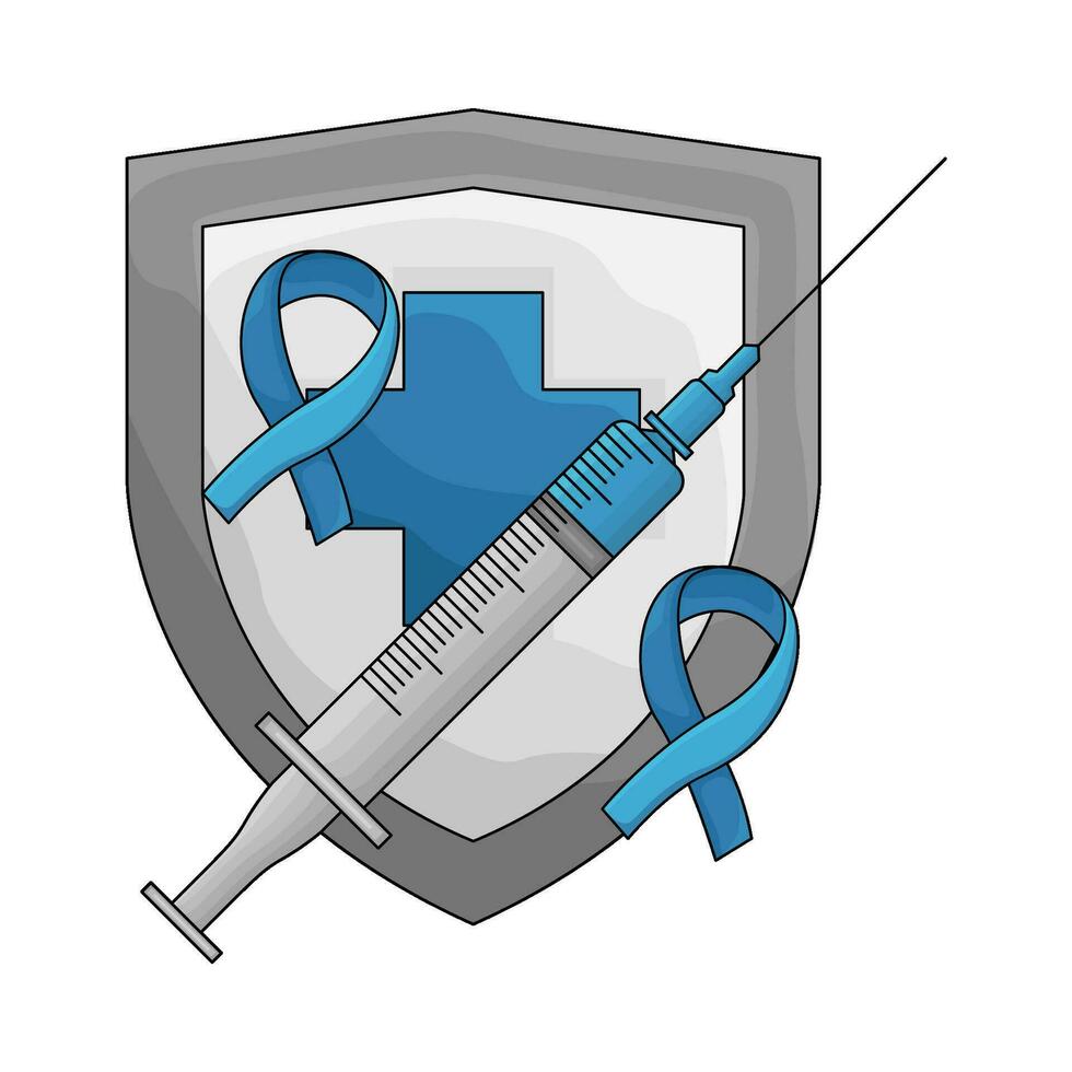 medicine in badge with injection diabetes illustration vector