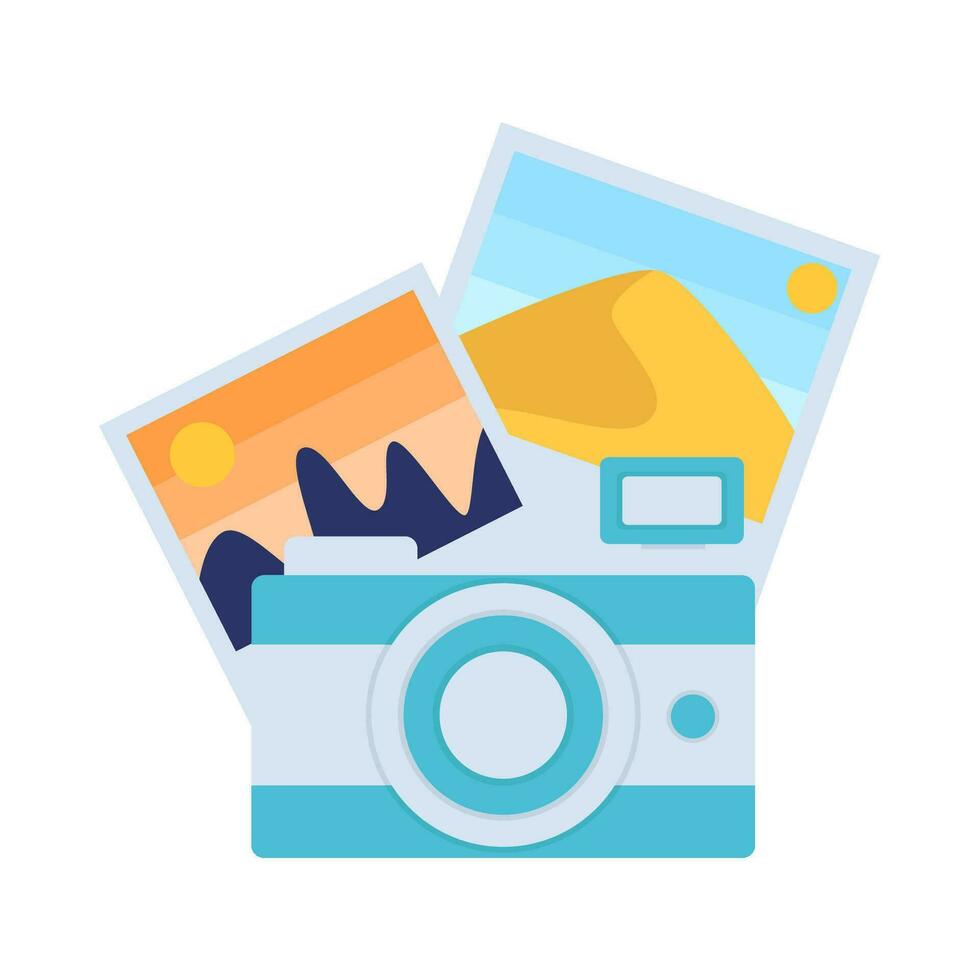 camera photography with photo illustration vector