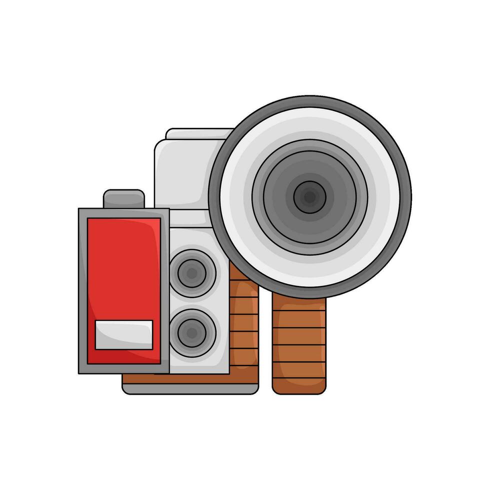 camera photo with battery illustration vector