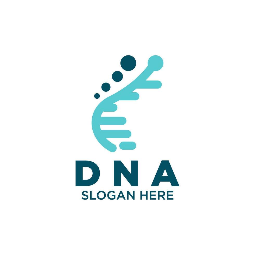 DNA molecule logo design. Logotype vector concept Genetic molecular business brand identity template.