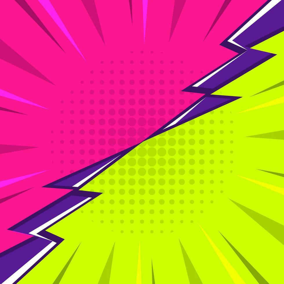 Comic style two color pop art background. Versus comic book background vector