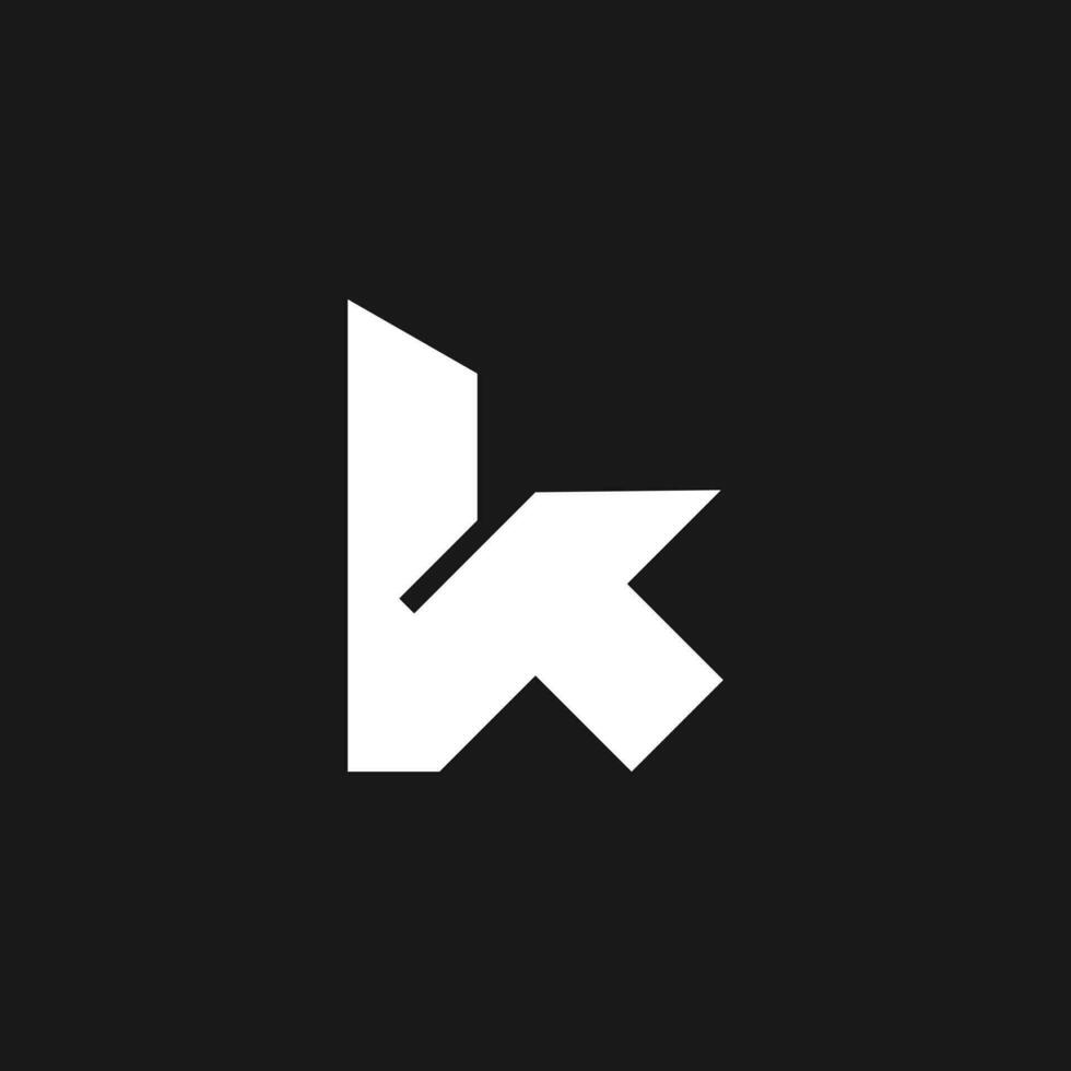 resumen letra k inicial logo diseño modelo vector