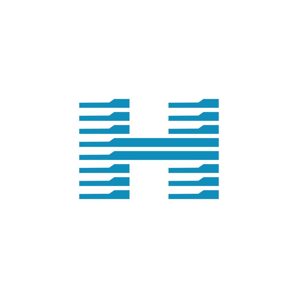 abstract letter H initial logo template vector