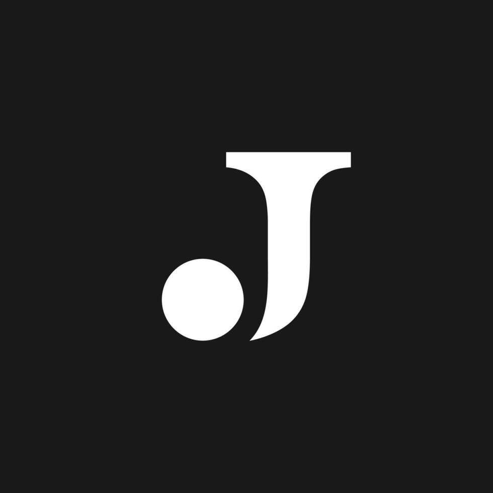 resumen letra j inicial logo diseño modelo vector