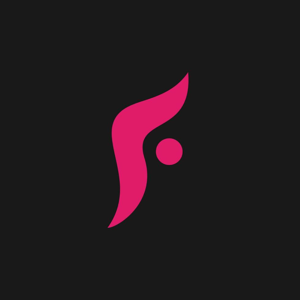 abstract letter F logo template vector