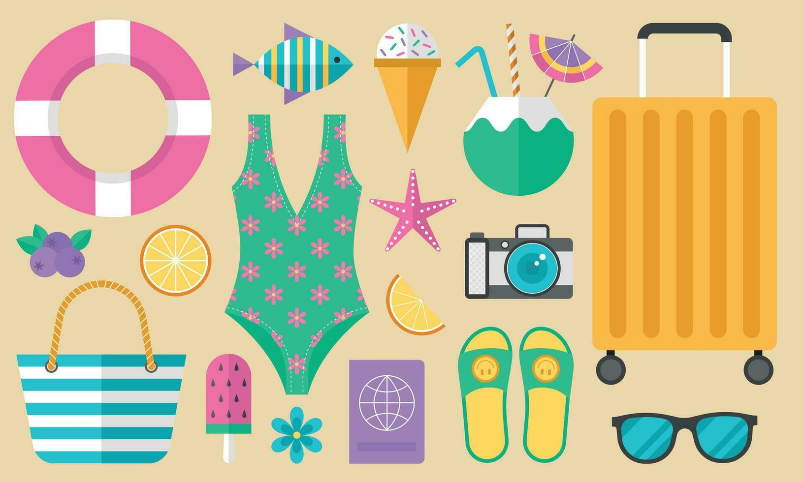Summer icon vector illusration