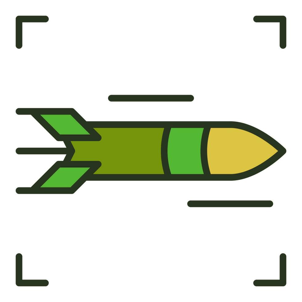 Missile vector Rocket Weapon concept colored icon or symbol