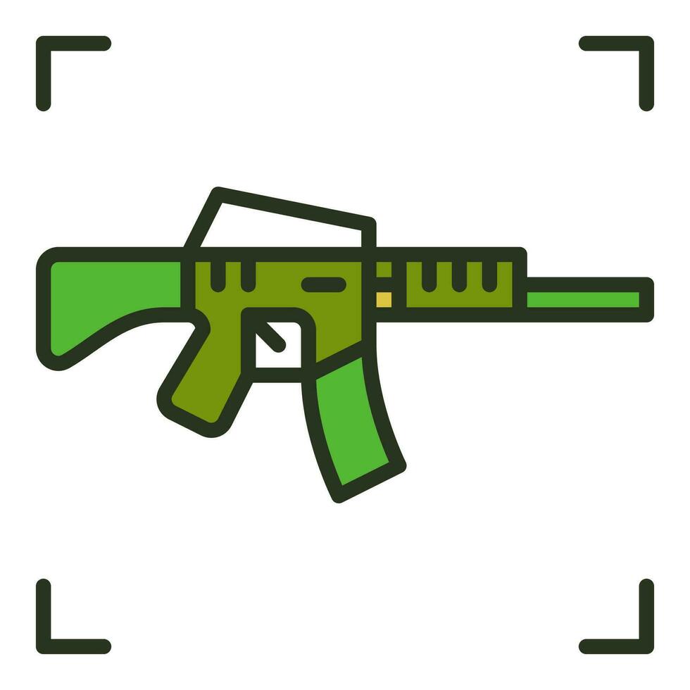 Assault Rifle vector concept colored icon. Automatic Rifle symbol