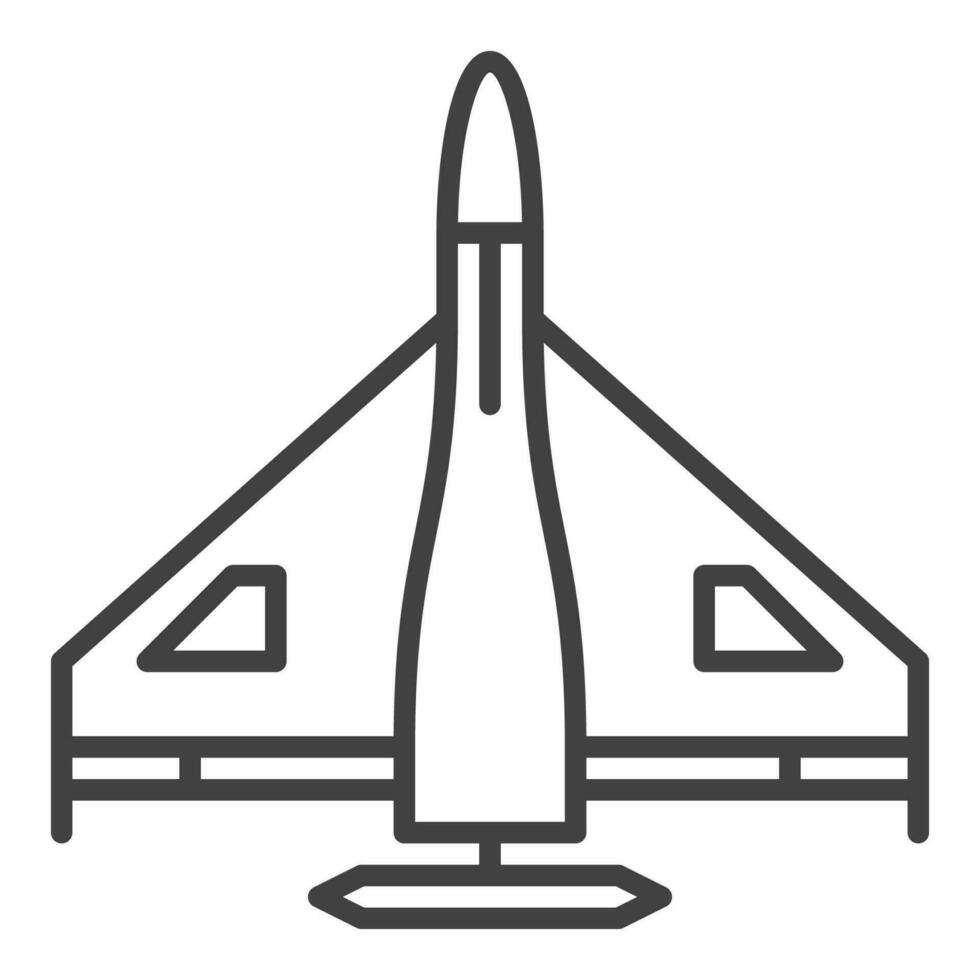 Kamikaze Drone vector concept line icon - Combat Military Drone symbol