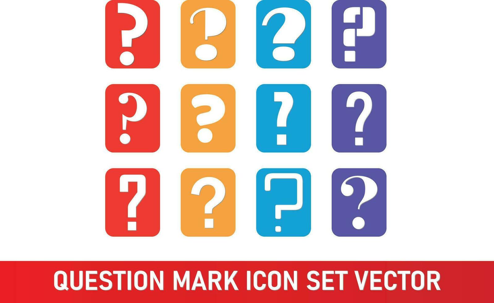 Question mark icon symbol set vector