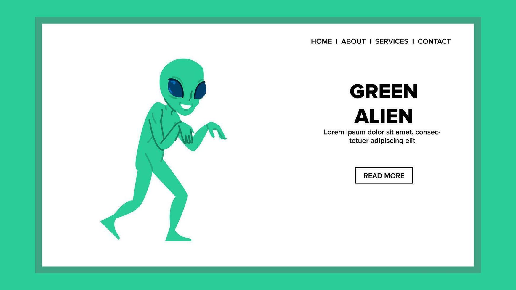 universo verde extraterrestre vector