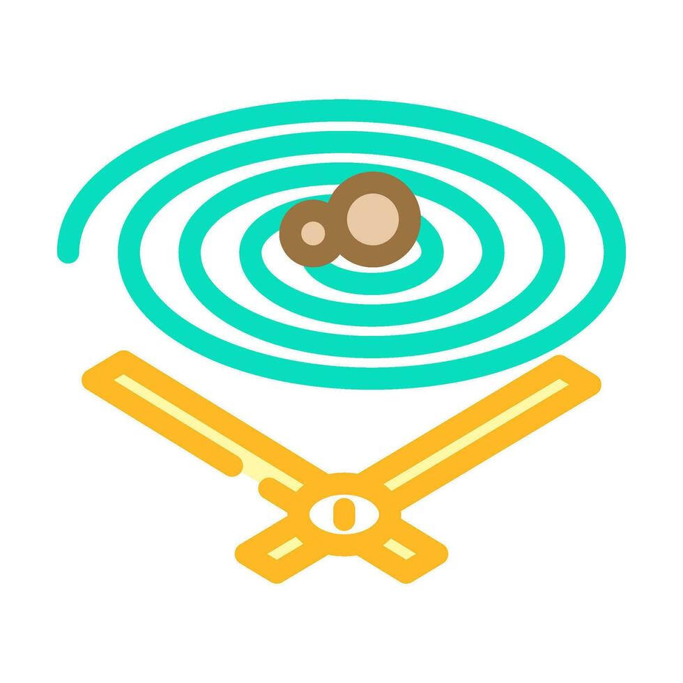 gravity waves space exploration color icon vector illustration