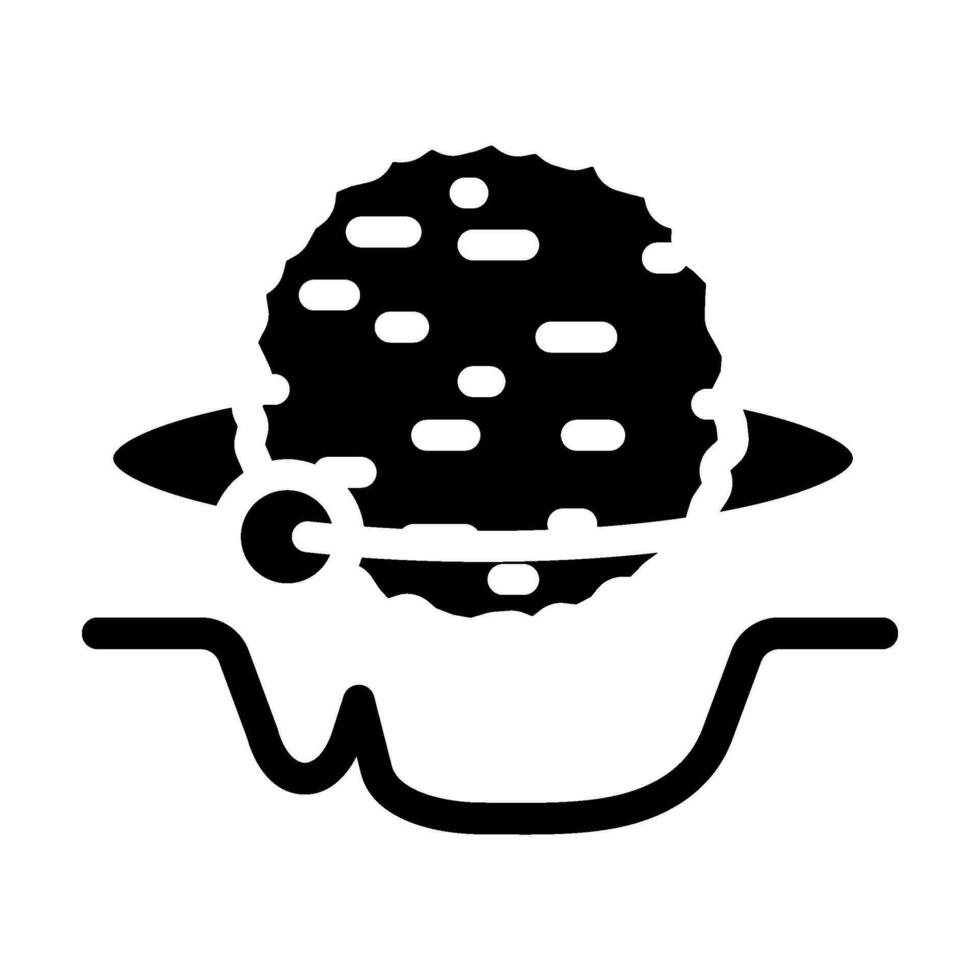 exoplanet space exploration glyph icon vector illustration