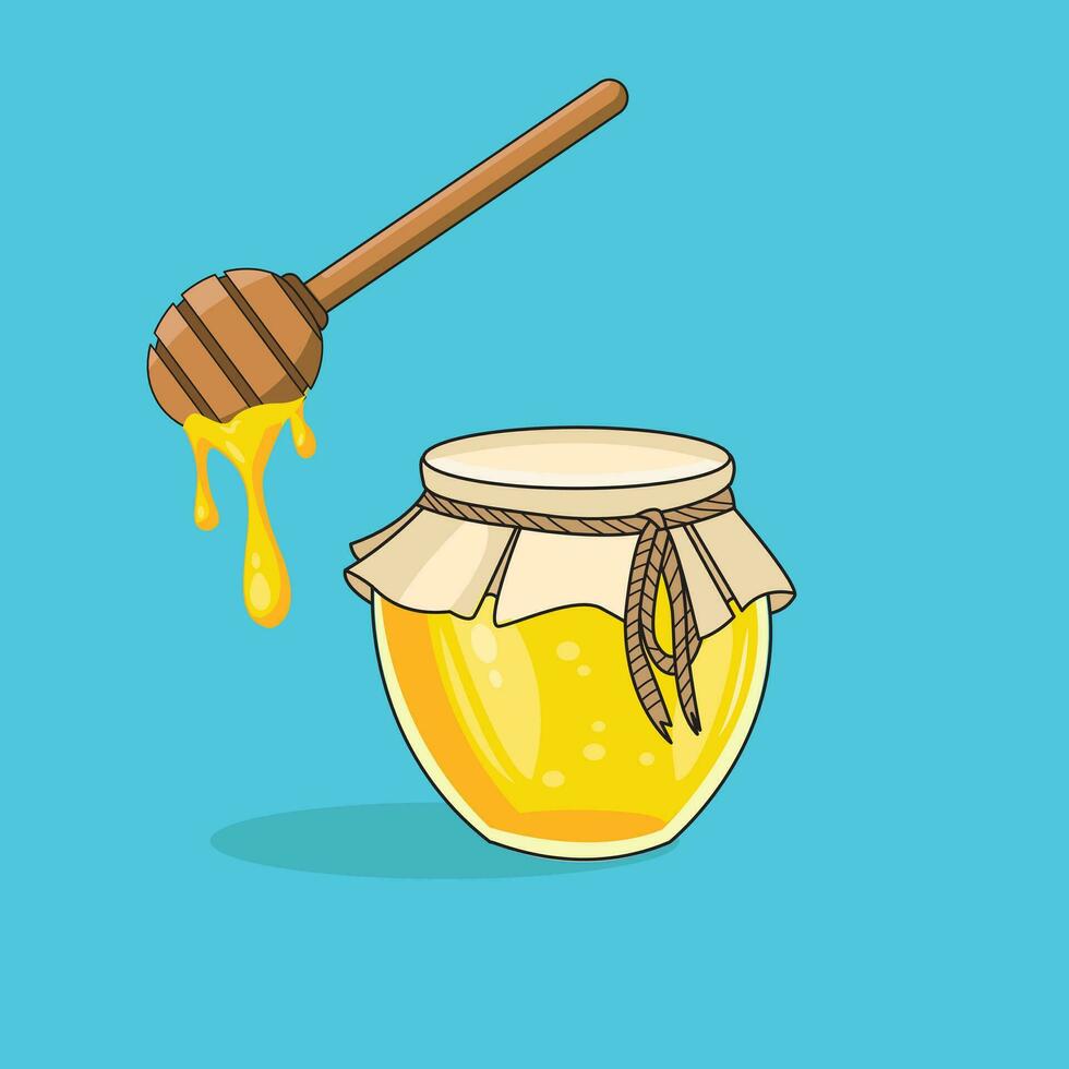 vector illustration of honey set cartoon