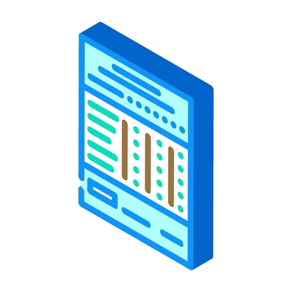 questionnaire list isometric icon vector illustration