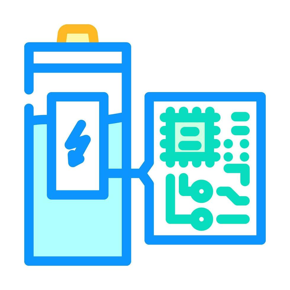 battery management energy color icon vector illustration
