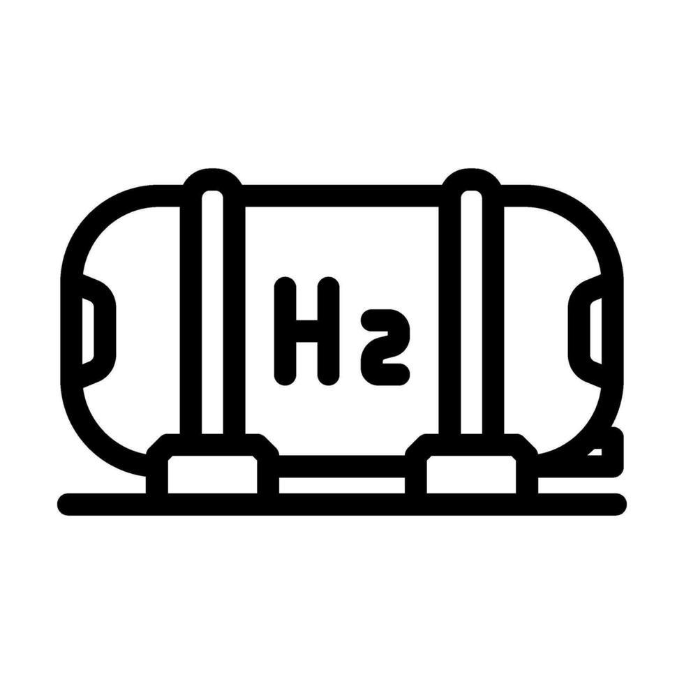 hydrogen tanks energy line icon vector illustration