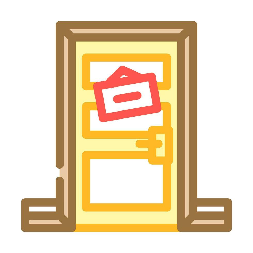 close door color icon vector illustration