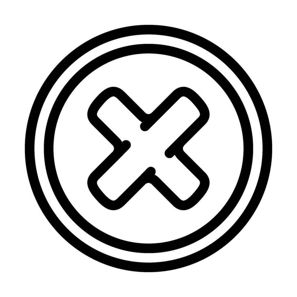 close button line icon vector illustration