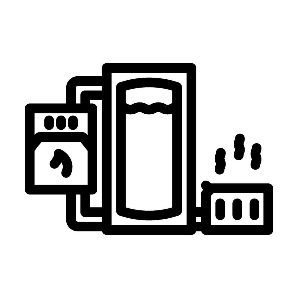 heating system biomass energy line icon vector illustration