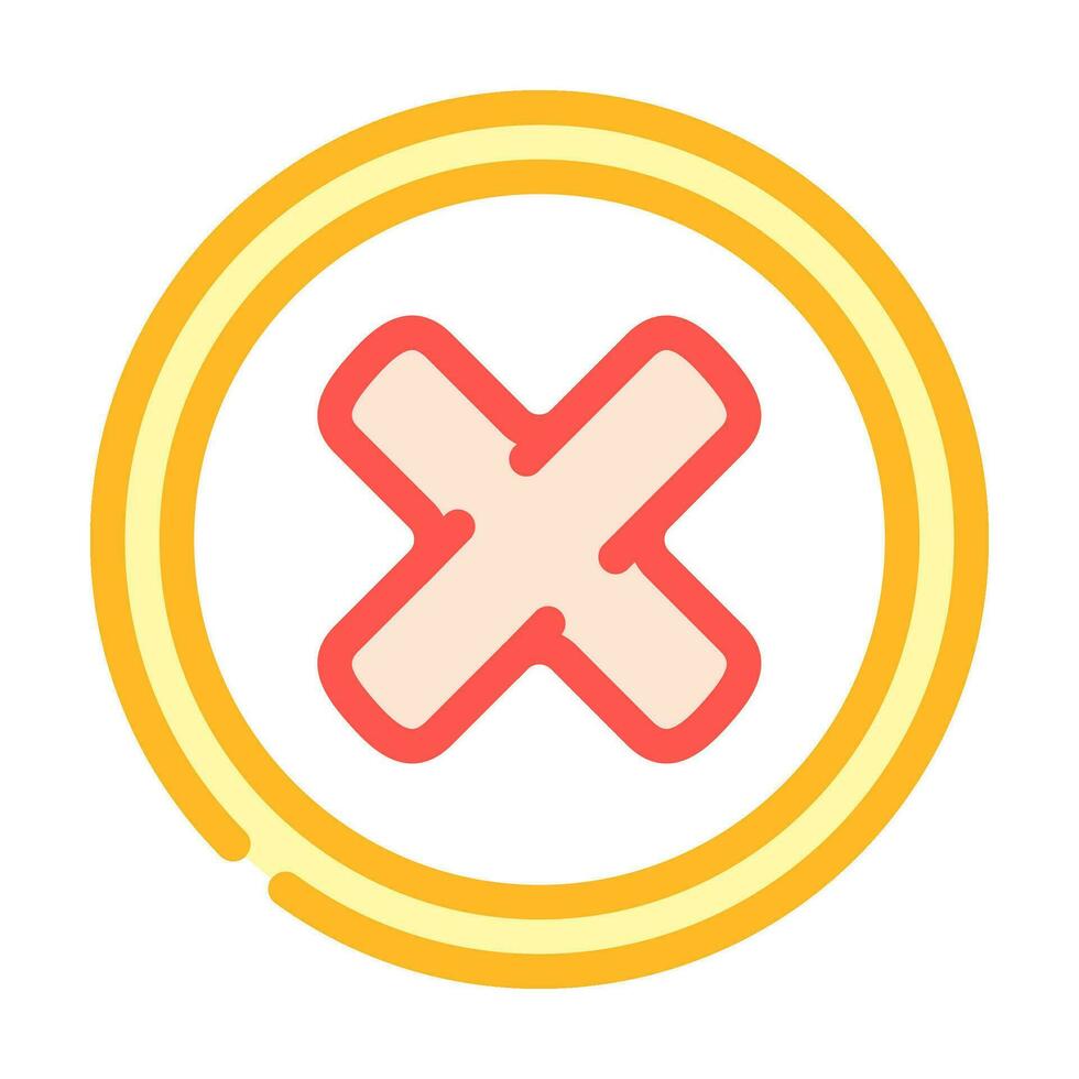 close button color icon vector illustration