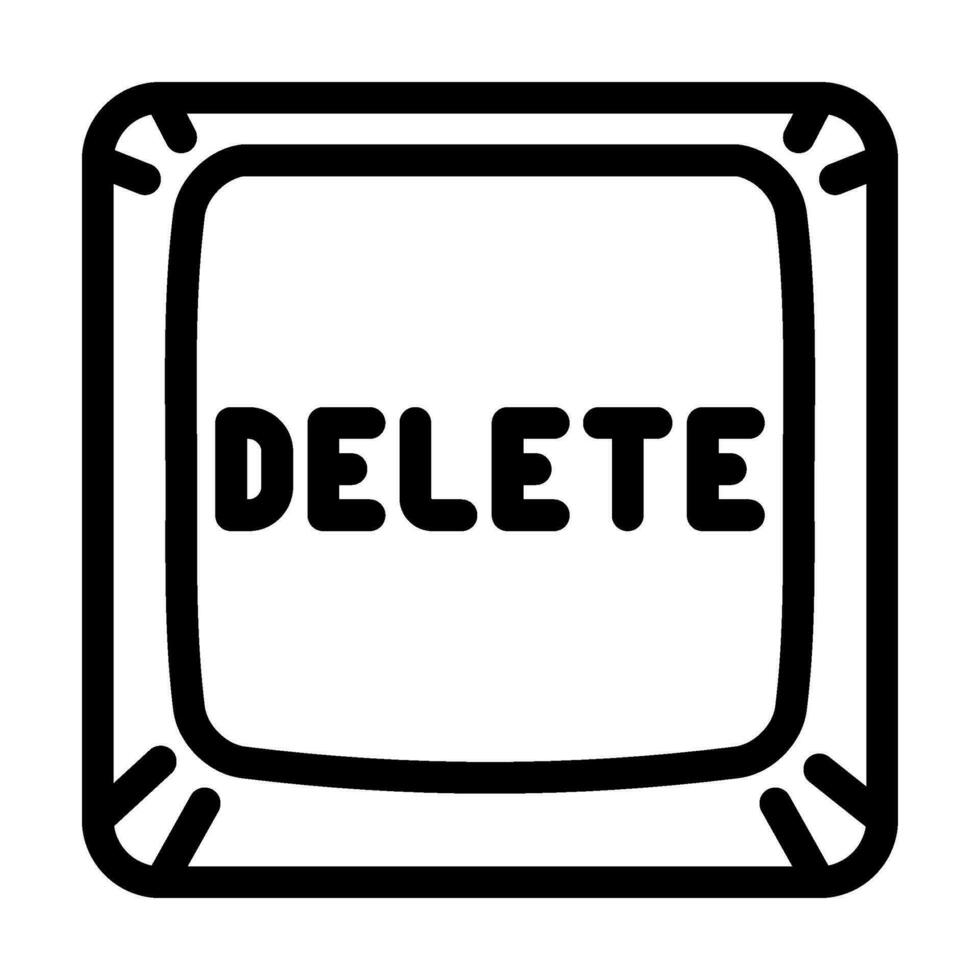 delete close line icon vector illustration