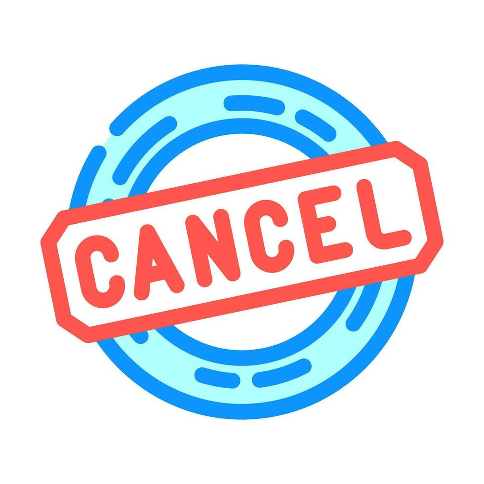 cancelar cerca color icono vector ilustración