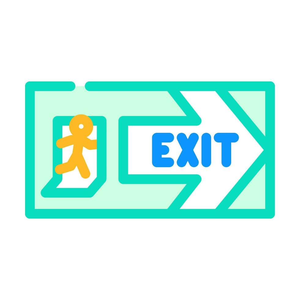 exit close color icon vector illustration
