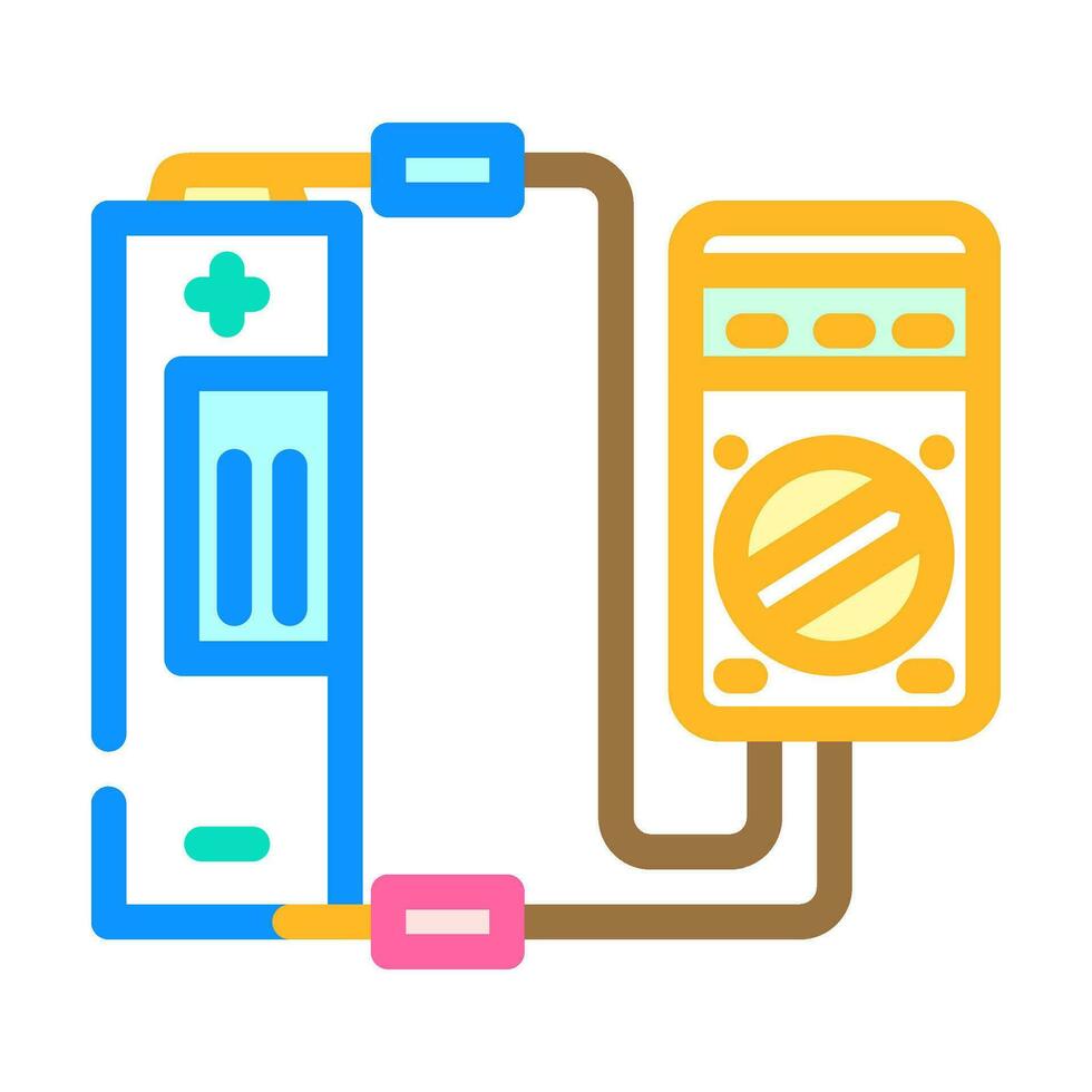testing  battery color icon vector illustration