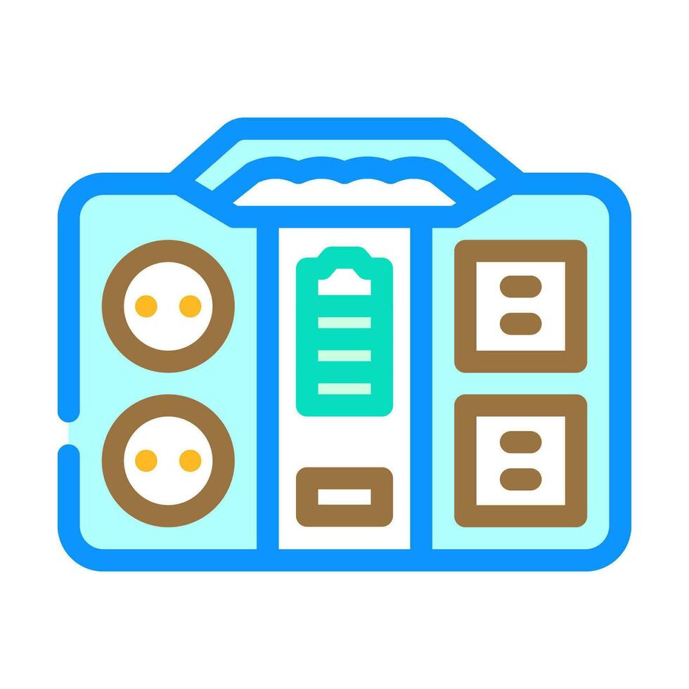 portable power color icon vector illustration