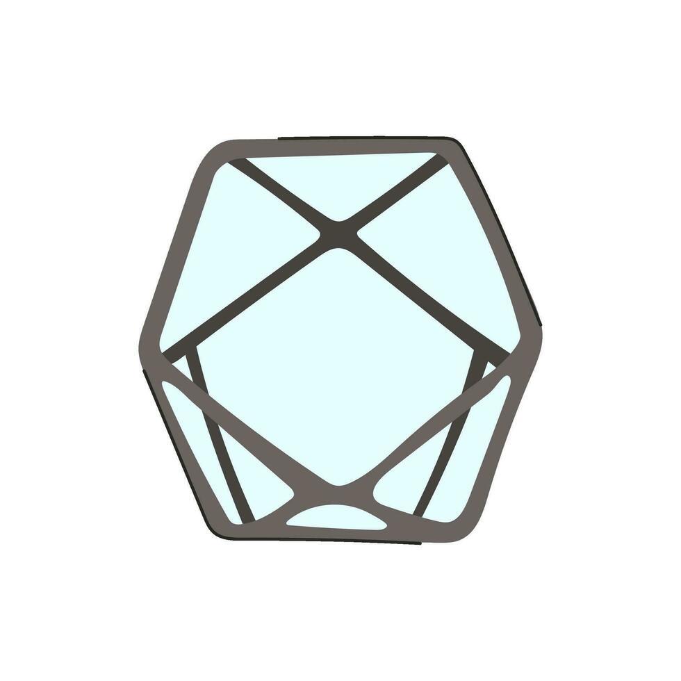 pot terrarium glass cartoon vector illustration