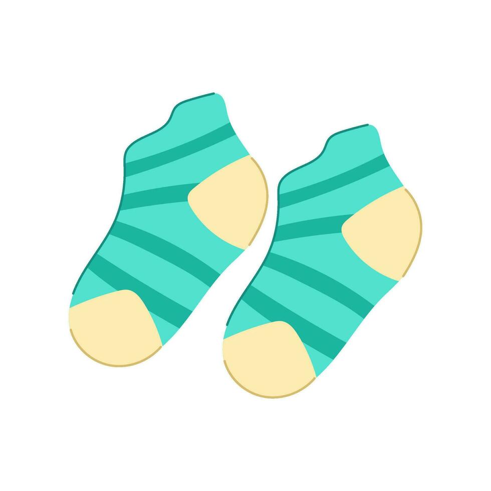 color toddler socks cartoon vector illustration