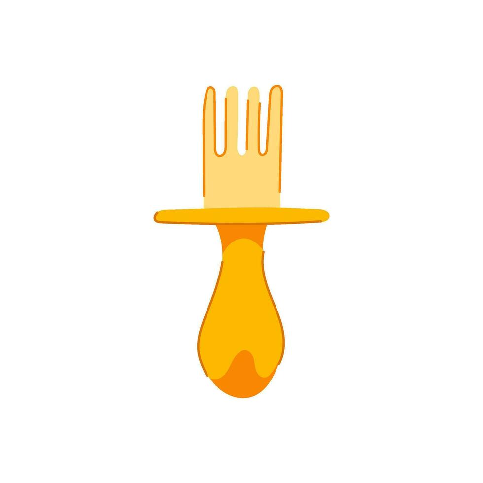 knife toddler fork cartoon vector illustration