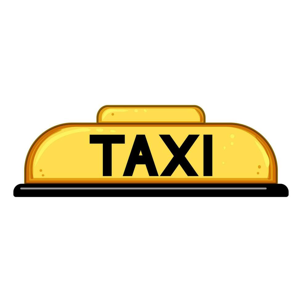 Servicio Taxi firmar dibujos animados vector ilustración