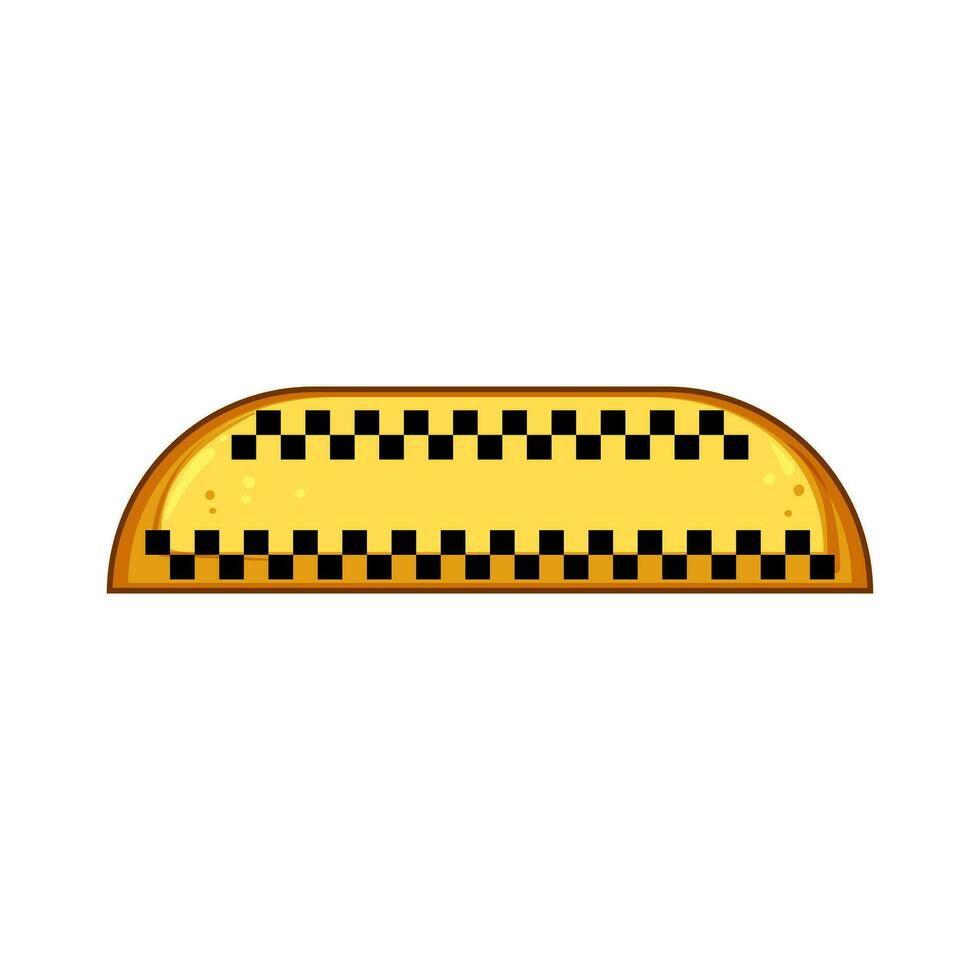 yellow taxi sign cartoon vector illustration