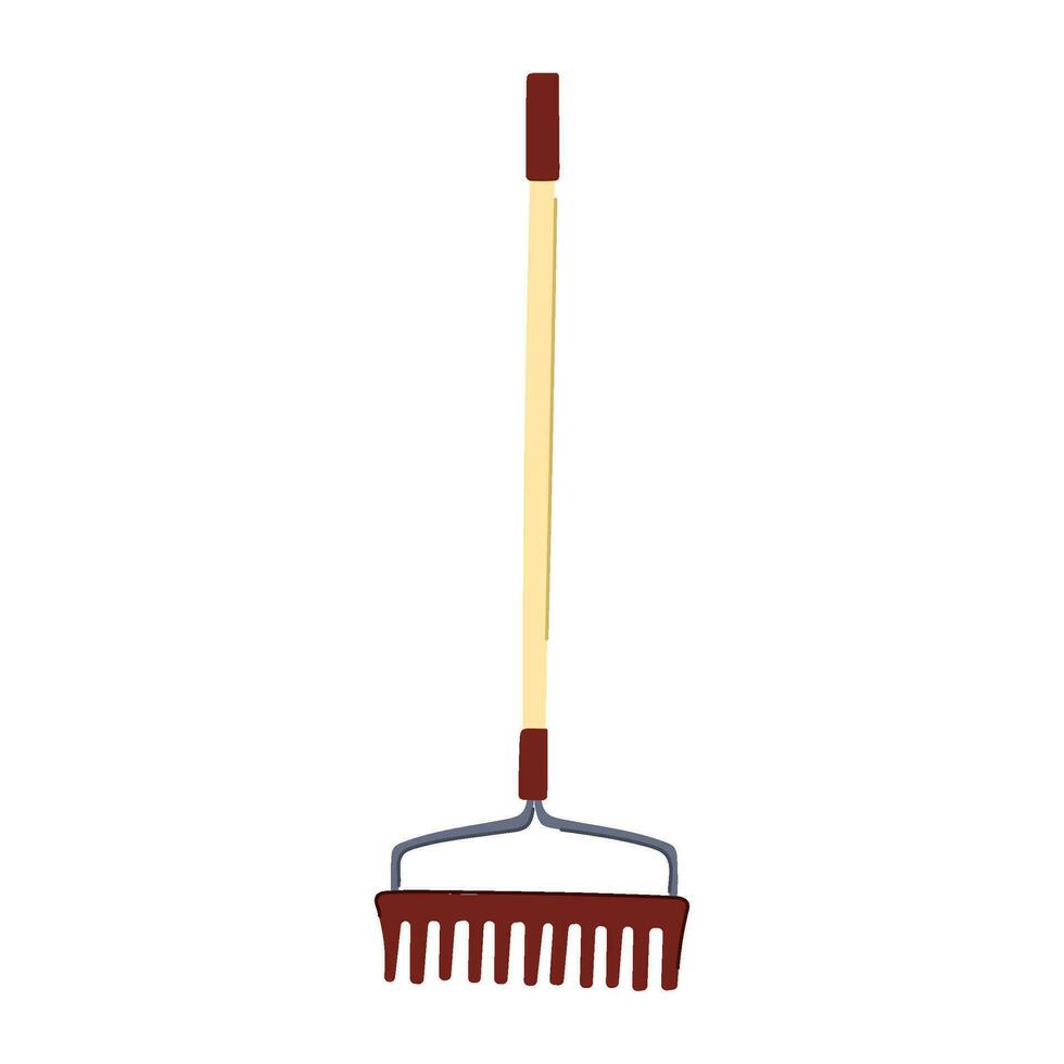 tool rake cartoon vector illustration