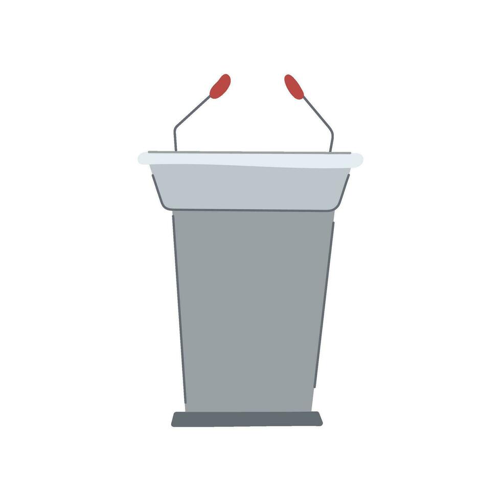 stage podium cartoon vector illustration