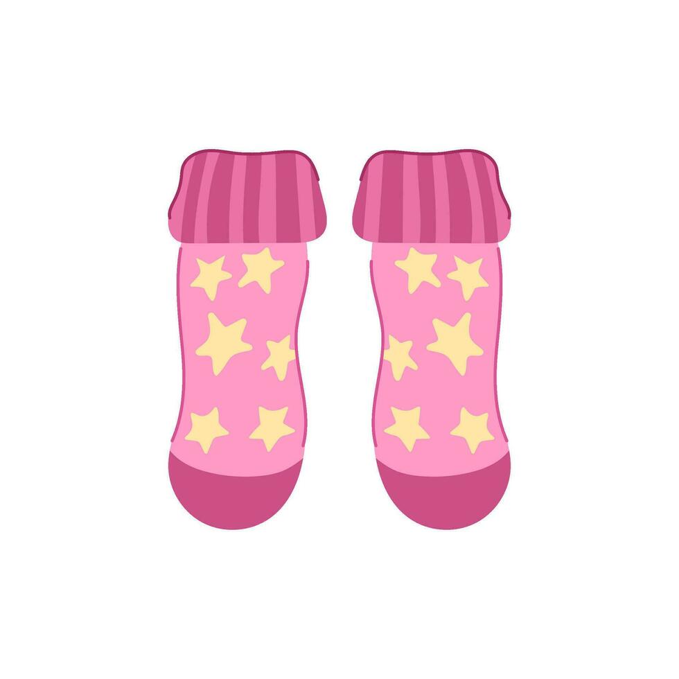 baby toddler socks cartoon vector illustration
