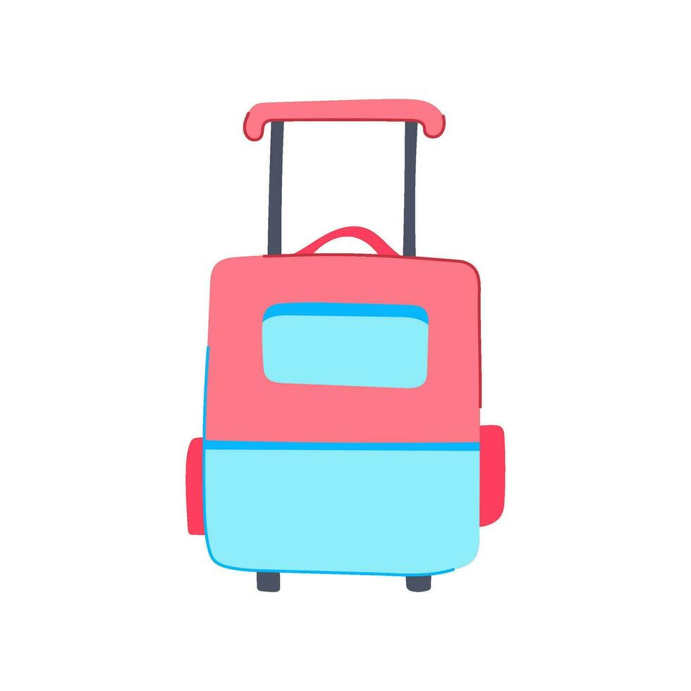 open kid luggage cartoon vector illustration