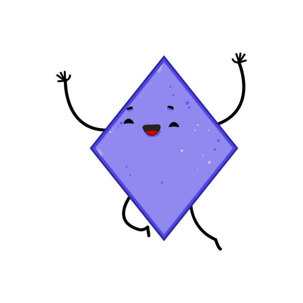 rectangle geometric shape character cartoon vector illustration