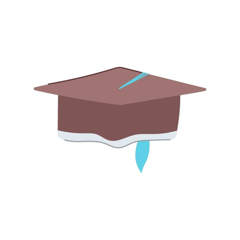 black graduation hat cartoon vector illustration