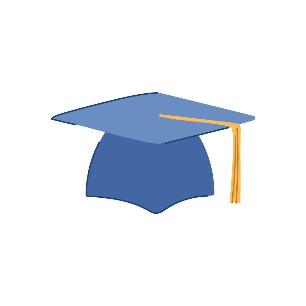 student graduation hat cartoon vector illustration