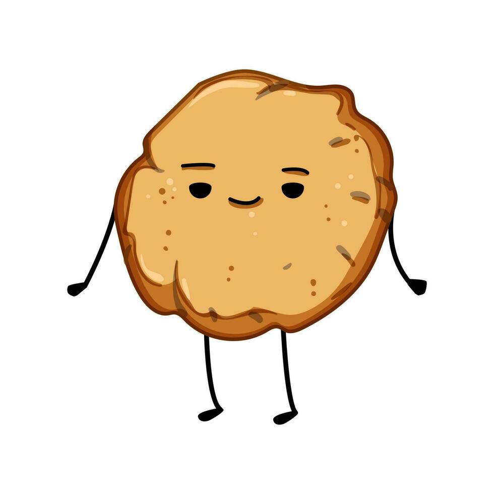 bakery cookie character cartoon vector illustration